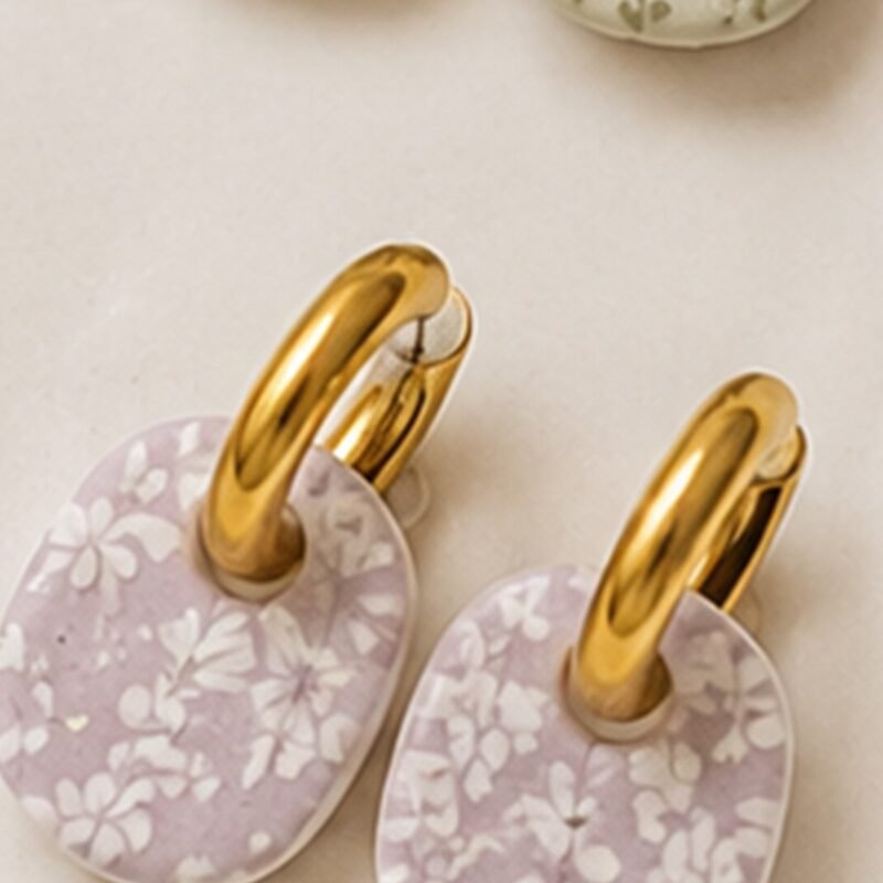 Lilac Bloom Hoops