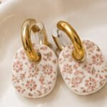Peach Blossom Hoops